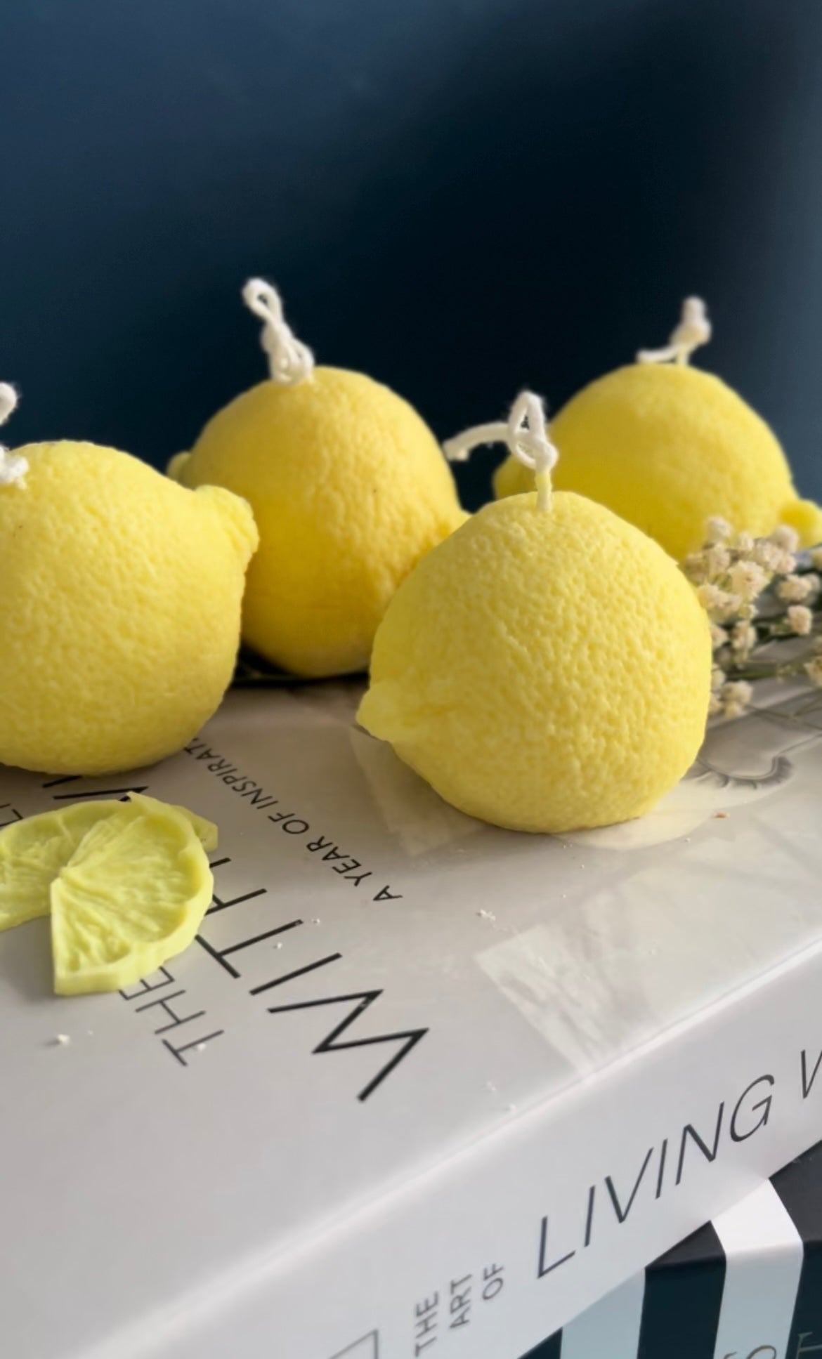 Zitronen Duftkerze | täuschend echt