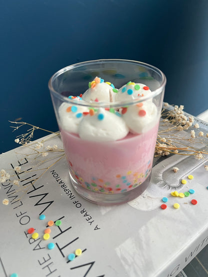 Geburtstags Duftkerze Konfetti Stil | Dessertkerze