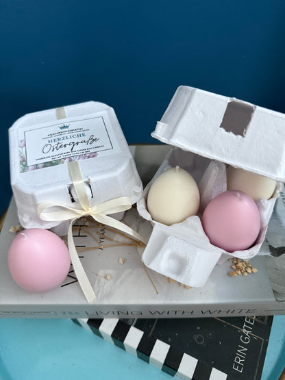 Ostereier Kerzen | Ostergrüße im Eierkarton
