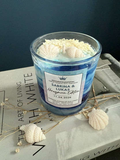 Meer Design Duftkerze | Honeymoon Edition Hochzeit