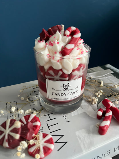 Zuckerstange „Candy Cane“ Duftkerze | Dessertkerze