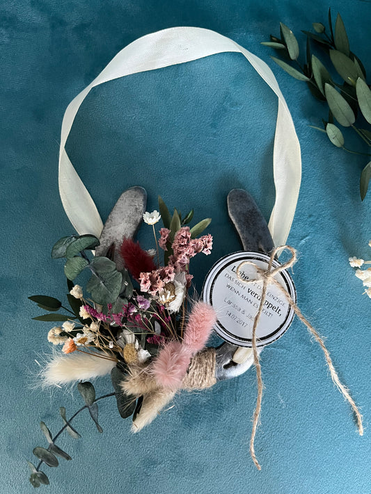 Personalisiertes Hufeisen hängend - Glücksbringer zur Hochzeit