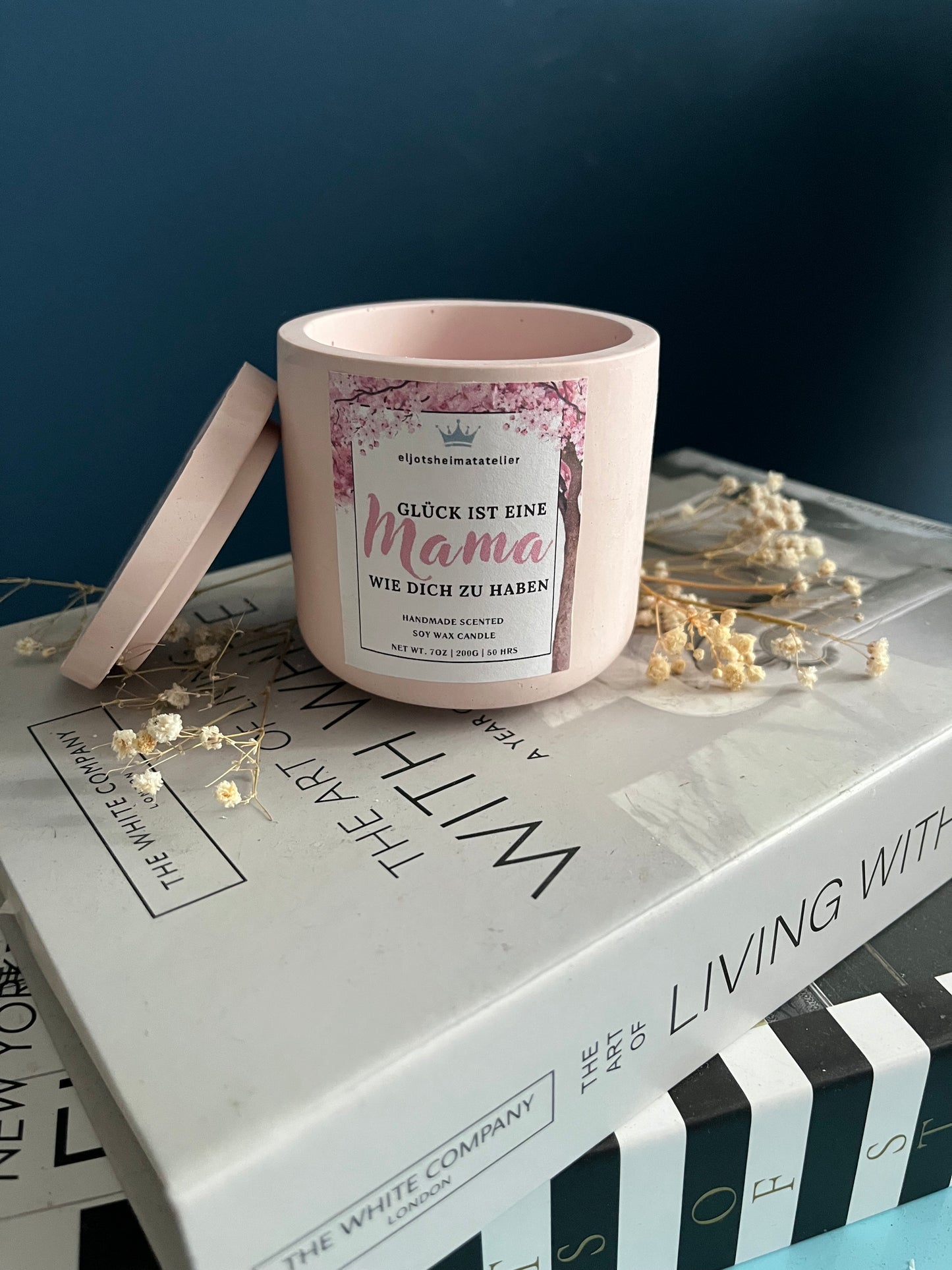 Mama Duftkerze Kirschblüten | Kerze Keramik Muttertag