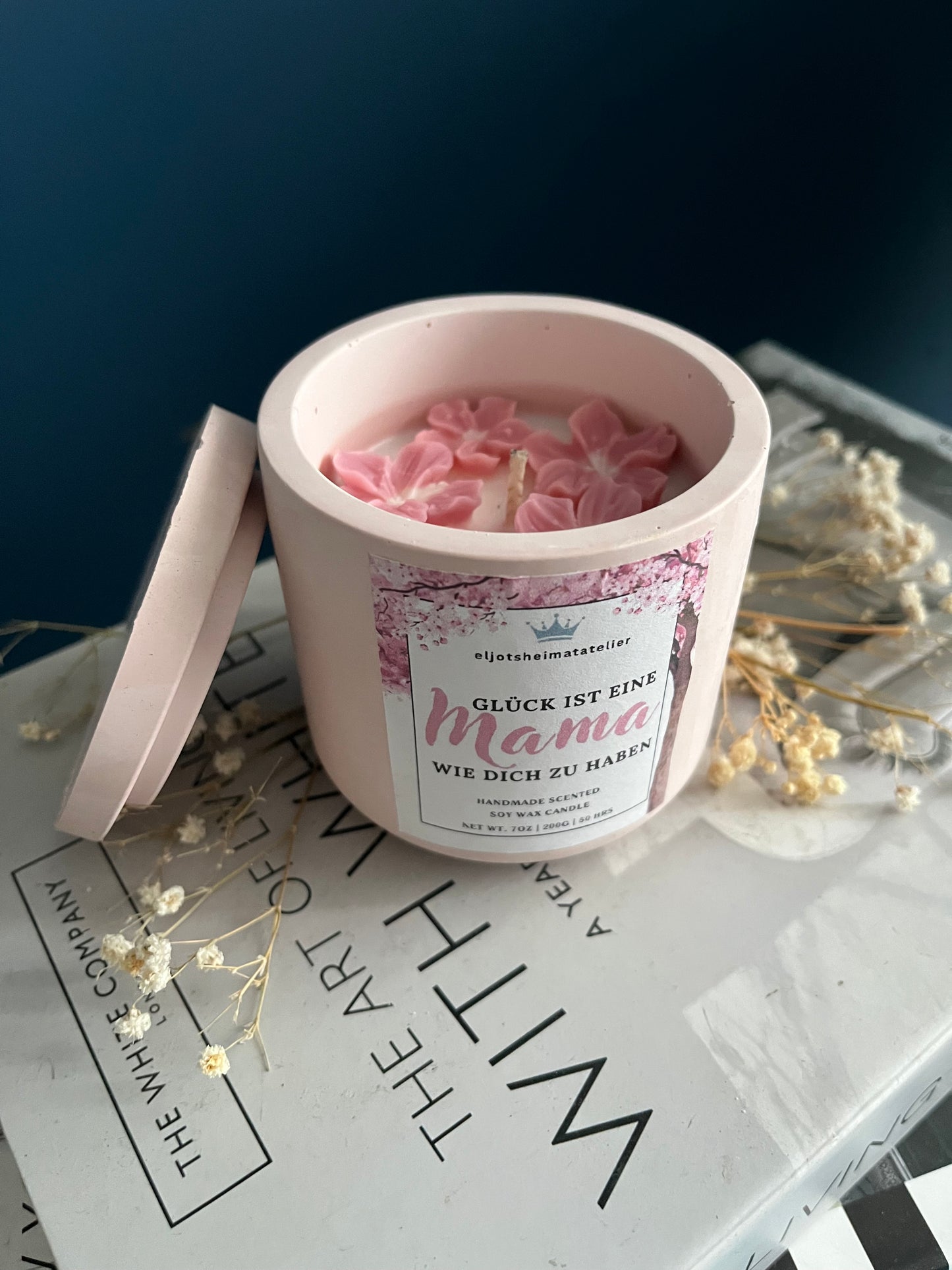 Mama Duftkerze Kirschblüten | Kerze Keramik Muttertag