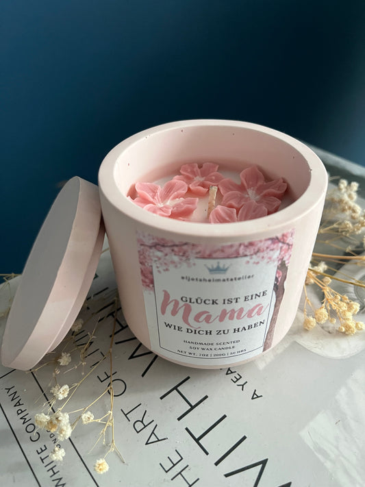 Mama Duftkerze Kirschblüten | Kerze Keramik Muttertag