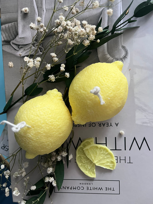 Zitronen Duftkerze | täuschend echt