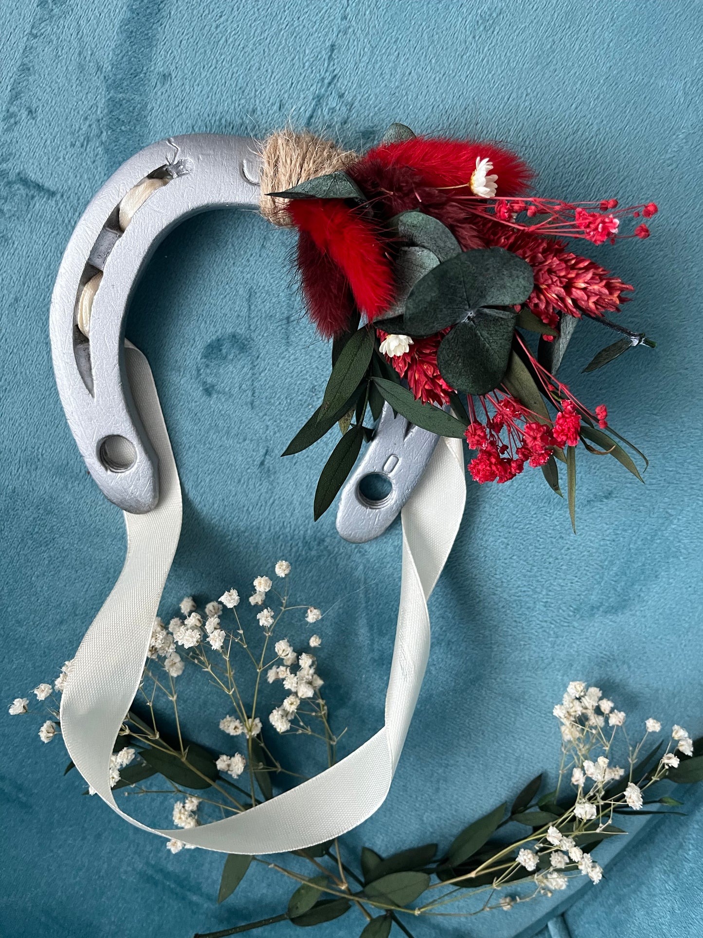 Personalisiertes Hufeisen hängend - Glücksbringer zur Hochzeit
