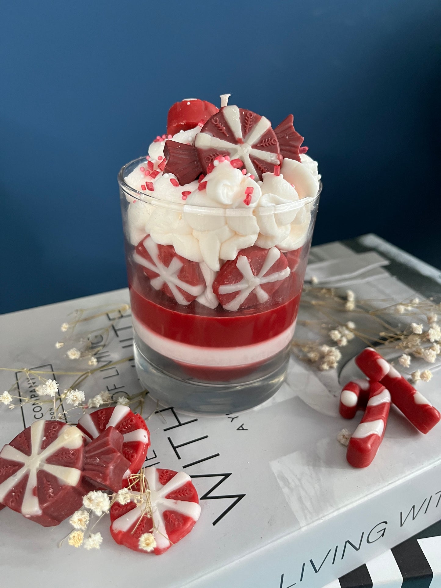 Zuckerstange „Candy Cane“ Duftkerze | Dessertkerze