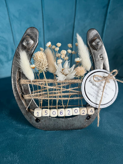 Personalisiertes Glücks Hufeisen - Glücksbringer zur Hochzeit