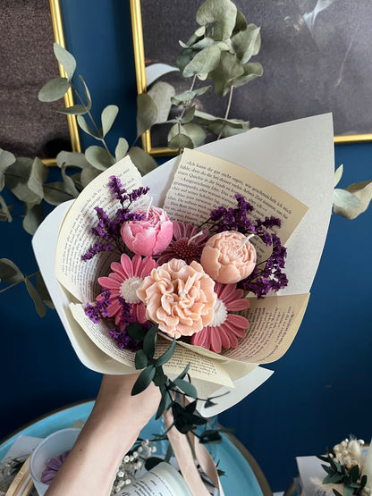 Blumenstrauß Duftkerzen inkl. Trockenblumen | Book Edition