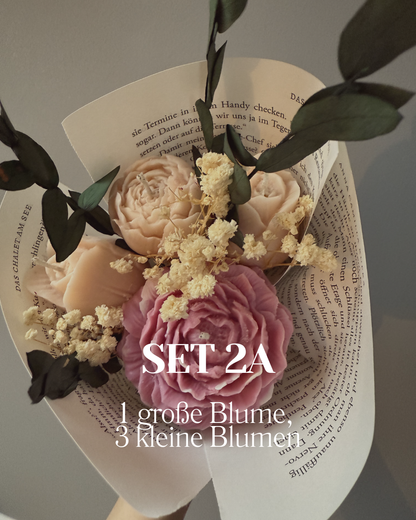 Blumenstrauß Duftkerzen inkl. Trockenblumen | Book Edition