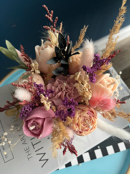 Blumengesteck Duftkerzen | Keramikschale